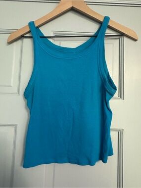 Everlane Bright Turquoise Scoop Neck Tank